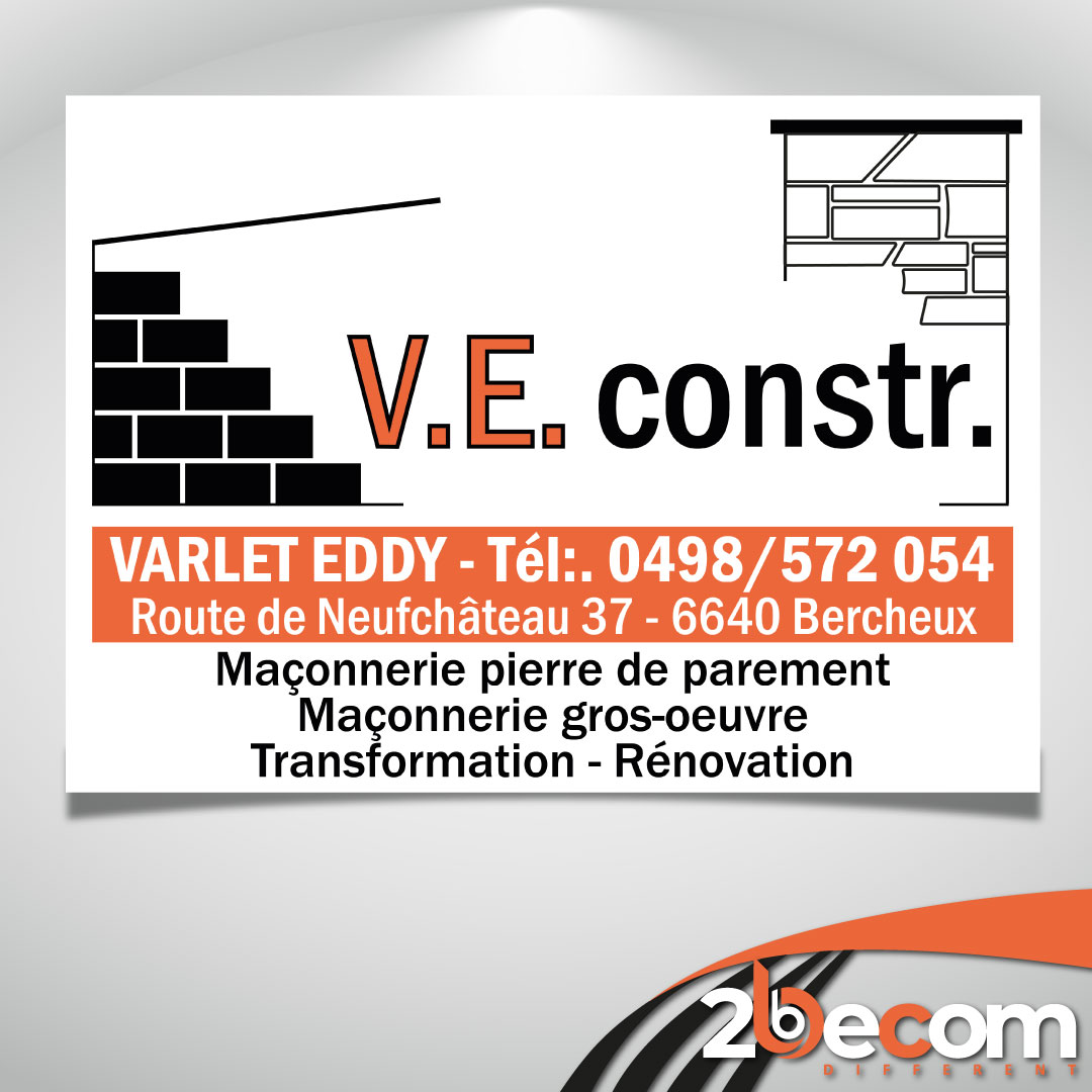 Panneaux de chantier — réalisation 2BeCom